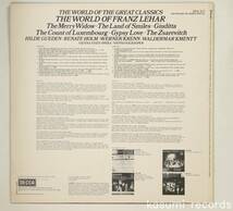 【UK盤LP】FRANZ LEHAR/WORLD OF FRANZ LEHAR(並品,DECCA)_画像2