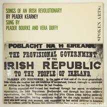 【US盤LP】Peader Bourke/Songs Of An Irish Revolutionary(並良品,Peader Kearney作曲集,アイルランド独立戦争,SPOKEN ARTS)_画像1