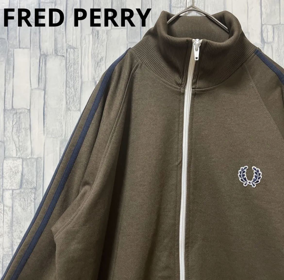 激レア】フレッドペリー FRED PERRY 2XL ネイビー 紺 ロゴ 刺繍 白