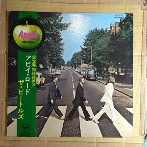 ビートルズ「ABBEY ROAD」邦LP 1969年 東芝音工 リンゴ帯 ミスプリント盤★★ beatles 
