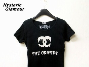 F【HYSTERIC GLAMOUR THE CRAMPS/MK pt T-SH Black No.01182CT18 ヒステリックグラマー ザ・クランプス Tシャツ ブラック】