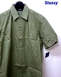 S 未使用【Stussy 6289 Desert Dot Camo S/SL ステューシー デザート ドット 半袖シャツ カーキ 90s デッド オールド ヴィンテージ】