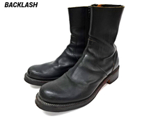 26 1/2【ISAMU KATAYAMA BACKLASH SIDE Zip Boots BLACK イサムカタヤマ バックラッシュ レザーブーツ サイドジップ ブーツ ブラック】_画像1