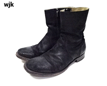41【wjk Side Zip Boots 893 Black wjk サイド ジップ ブーツ ブラック wjk Leather Boots wjk レザーブーツ】_画像1