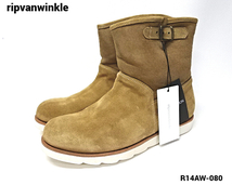 42 ￥59,184 未使用【ripvanwinkle CONBINATION BOOTS BEIGE COW SUEDE リップヴァンウインクル コンビネーション カウ スェード ブーツ】_画像1