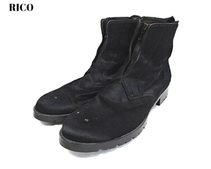 【RICO Boots Black RICO センタージップブーツ RICO ハラコブーツ リコ ブラック】
