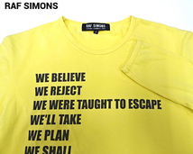 48【RAF SIMONS カットソー ロンTシャツ ストレッチ YELLOW RAF SIMONS SPRING SUMMER 2002 ラフシモンズ ロンTシャツ イエロー】_画像4