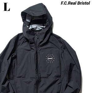 L ￥63,800 新品【F.C.Real Bristol 3LAYER UTILITY TEAM JACKET FCRB-222038 BLACK F.C.R.B. 3レイヤー ユーティリテー チームジャケット