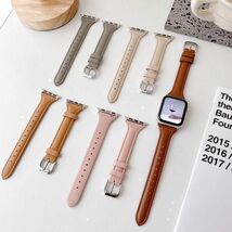 シンプルベージュApple Watch☆PUレザーバンドベルトアップルウォッチ_画像3