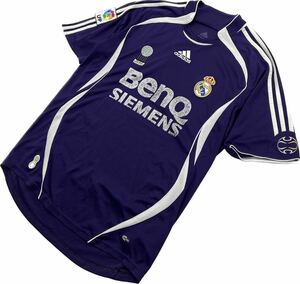 adidas ☆ レアルマドリード ☆ 06 07 3rd ユニフォーム Tシャツ ゲームシャツ ネイビー M サッカー フットサル 人気 アディダス■CK180