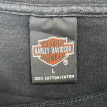 Harley Davidson ☆ イーグル 鷲 両面プリント 半袖 Tシャツ ブラック 黒 L アメカジ バイカー ストリート ハーレーダビッドソン■BK109_画像6