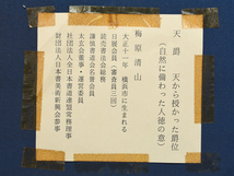 【複製】梅原清山（造)「天爵」版画 額装 漢詩 約55×35㎝ 古画 古書 書道 肉筆 書 書道家 書法 書画 絵画 (検) 師 青山杉雨　　z5649o_画像9