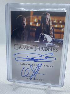 サーセイ　直筆サインLENA HEADEY & DEAN-CHARLES CHAPMAN CERSEI AUTOGRAPH GAME OF THRONES SEASON 8