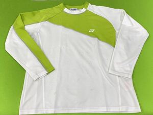 ★ヨネックス★ロングＴシャツ★サイズS★白×黄緑★YONEX★中古★ロンＴ★