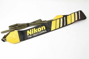 ★良品★ ニコン NIKON FOR PROFESSIONAL プロストラップ 4代目 黒色×黄色 プロフェッショナル ストラップ #1424030OC02