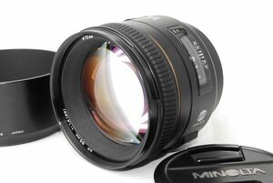 ★極上美品★ ミノルタ MINOLTA AF 85mm F1.4 G SONY MINOLTA ソニー ミノルタ Aマウント ★レンズフード付き★ #A79360OC31