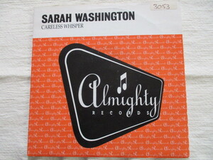 SARAH WASHINGTON 7！CARELESS WHISPER, WHAM! カバー, UK 7インチ EP, 美盤