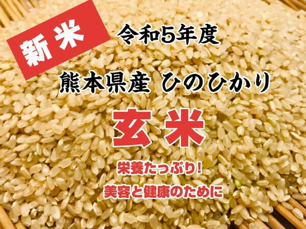 熊本県産★ヒノヒカリ玄米５キロ★綺麗な湧き水で育った★特別栽培米