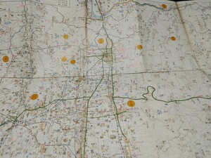 奈良県　観光ドライブマップ　観光交通図　両面　古地図　 地形図　地図　資料　75×53cm　昭和40年発行　　B2310