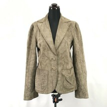 MNG/マンゴ★牛革/スエードレザージャケット【women’s size -40/L/茶/BROWN】Coats/Jackets/Jumpers◆pBH270_画像1