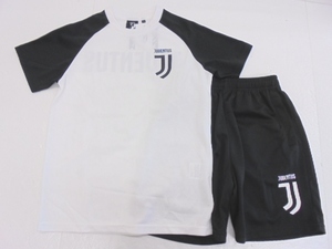 【KCM】Z-2iro-89-2s-140★展示品★【JUVENTUS/ユベントス】ジュニア プラクティス 上下セット 半袖Tシャツ ハーフパンツ　JTS-20107　140