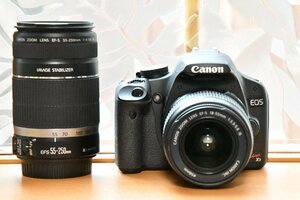 一眼レフカメラ 初心者 中古 一眼レフ Canon EOS Kiss X3 ダブルズームセット 整備 センサークリーニング【中古 】