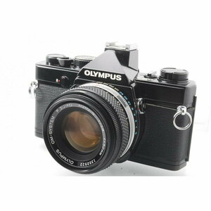 一眼レフカメラ 初心者 OLYMPUS OM-1N ＋OM-SYSTEM F.ZUIKO AUTO-S 50mm F1.8 レンズ付き ブラック【中古】