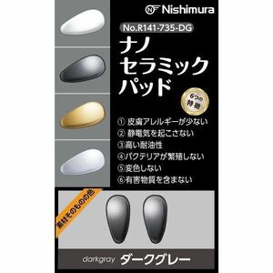 【送料無料】ナノセラミックパッド ダークグレー メガネに交換 アレルギー対策 静電気防止 耐油性 変色防止 ネジ止め 鼻パット 素材色