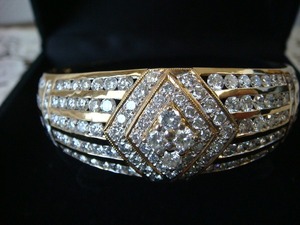 * gorgeous! top class diamond bangle judgement document attaching K18 made *