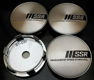 SSR 60mm 銀黒 ホイールキャップ 4つ カプリス プリウス アルファード ハイエース ヴェルファイア ランクル クラウン ヴォクシー アクア