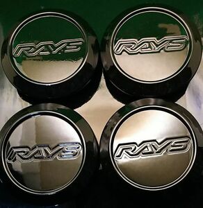 RAYS 64mm 黒 4つ ホイールキャップ C-1500 カプリス プリウス アルファード ハイエース ヴェルファイア ランクル ヴォクシー アクア