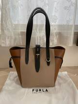 ■1円～ 新品 FURLA フルラ トートバッグ FURLA ネット BZT0FUA レディース グレージュ/コニャック/ネロ_画像1