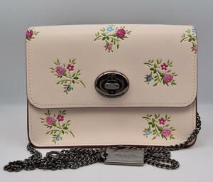 COACH chain shoulder bag leather pink G1780-22553