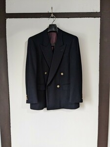 LANVIN paris ランバン　ダブルジャケット　ブレザー　カシミヤ混