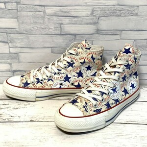 R4830bE CONVERSE コンバース スニーカー ハイカット ホワイト 23cm レディース 星柄 1CL323 オールスター 100 メニーパッチ ALL STAR 100