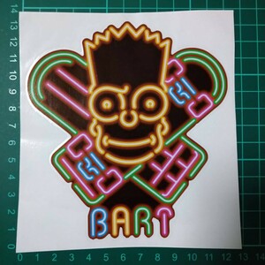  The * Simpson z skateboard skateboard equipment ornament neon color abroad anime comedy - sticker transcription seal Vintage Sticker