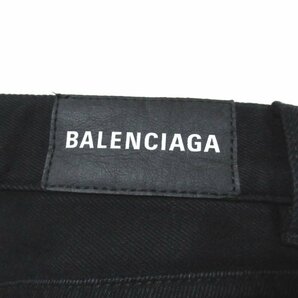 ほぼ美品 19SS BALENCIAGA バレンシアガ ストレッチ スキニー デニムパンツ ジーンズ 565761 TDW16 W28 ブラックの画像6