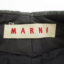 美品 MARNI マルニ シルクブレンド センタープレス ロールアップ パンツ サイズ40 グレー系_画像6