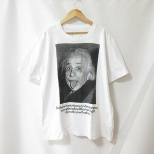 美品 20AW sacai サカイ Einstein T-Shirt アインシュタイン プリント クルーネック 半袖 Tシャツ カットソー 2 オフホワイト 102