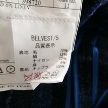 美品 BELVEST ベルベスト ビームスエフ別注 シルク×リネンブレンド チェック柄 シングル 3B テーラードジャケット 46 マルチカラー 102_画像8