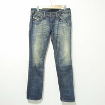 ほぼ美品 DIESEL ディーゼル LOWKY ダメージ加工 デニムパンツ ジーンズ W27 インディゴブルー 102_画像1