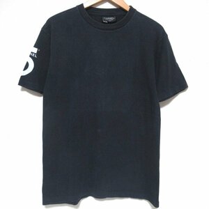  superior article CHANEL Chanel Vintage rare model No.5 print crew neck short sleeves T-shirt cut and sewn navy 