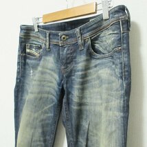 ほぼ美品 DIESEL ディーゼル LOWKY ダメージ加工 デニムパンツ ジーンズ W27 インディゴブルー 102_画像4