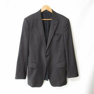 美品 EMPORIO ARMANI エンポリオアルマーニ DAVID LINE シングル 1B テーラードジャケット 46 チャコールブラウン 103