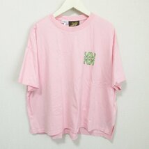 新品 未使用 22SS LOEWE×Paula's Ibiza ロエベ×パウラズイビザ アナグラム刺繍 半袖 Tシャツ カットソー XS ピンク 102_画像1