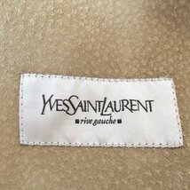 良品 Yves Saint Laurent イヴサンローランリヴゴーシュ スエード レザー ジャケット 142276 XC094 48サイズ モカブラウン系_画像10