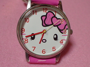  rare article design HELLO KITTY for women wristwatch pink band 