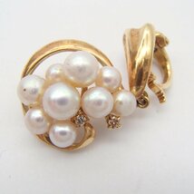 ◎TASAKI タサキ ペンダントトップ ペンダント/ K18 750 約3.8g 丸玉4.6㎜ D0.02ct / 田崎真珠 アクセサリー パール 真珠 トップ◎SH_画像3