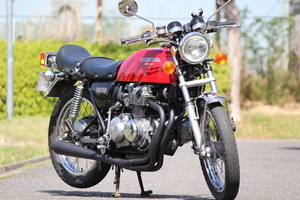 ホンダ CB400F マフラー フルエキゾースト　タコ足テーパー管タイプ 《DEXTMEGA》2ピース 耐熱ブラック CB400four フォーワン