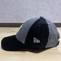 ニューエラ　NEW ERA NYヤンキース　ブラックXグレー　コーデュロイ生地_画像3